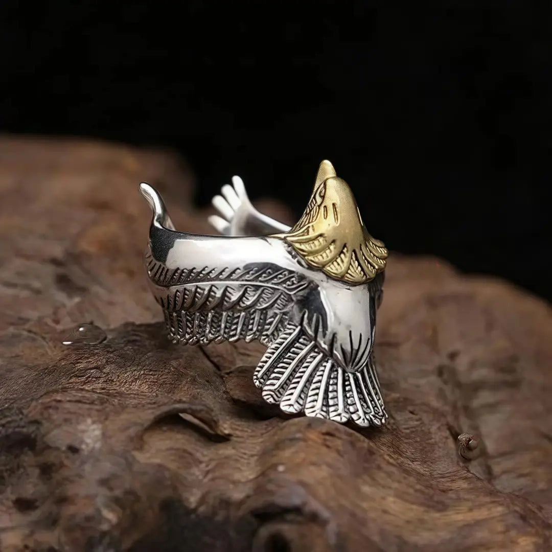 Kaeren - Dual-Tone Eagle Wrap Ring