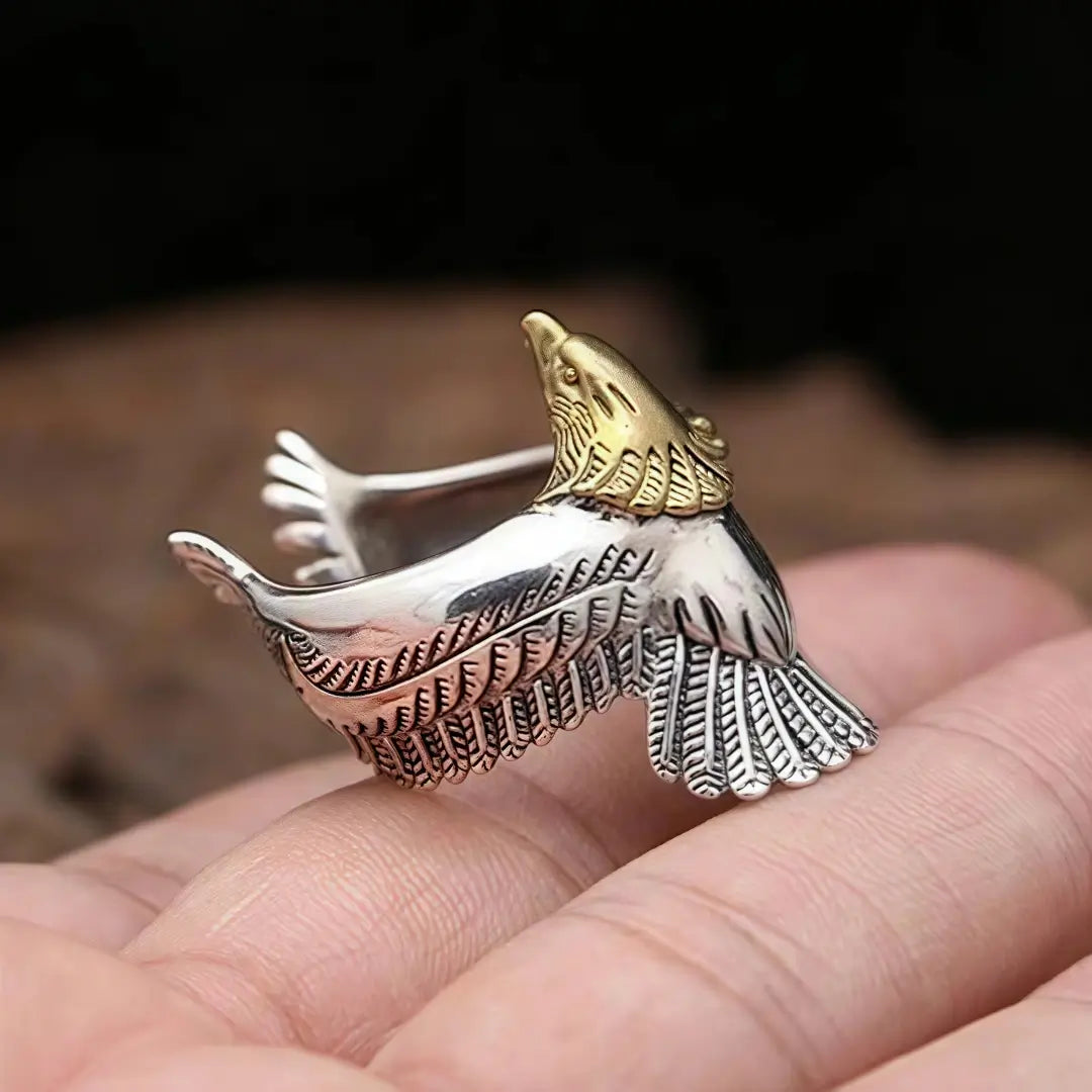 Kaeren - Dual-Tone Eagle Wrap Ring