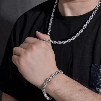 Vetrax - Ornate Silver Link Necklace
