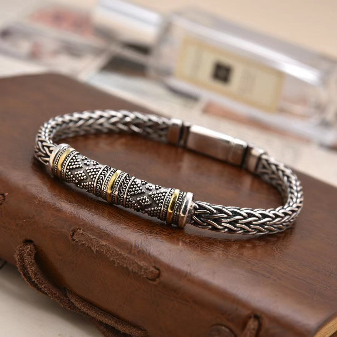 Vaynor - Woven Regal Silver Bracelet