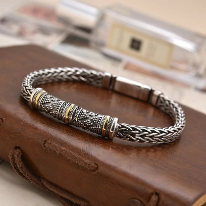 Vaynor - Woven Regal Silver Bracelet