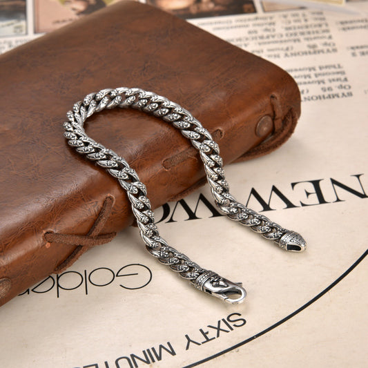 Valroth  -  Bold Textured Silver Bracelet