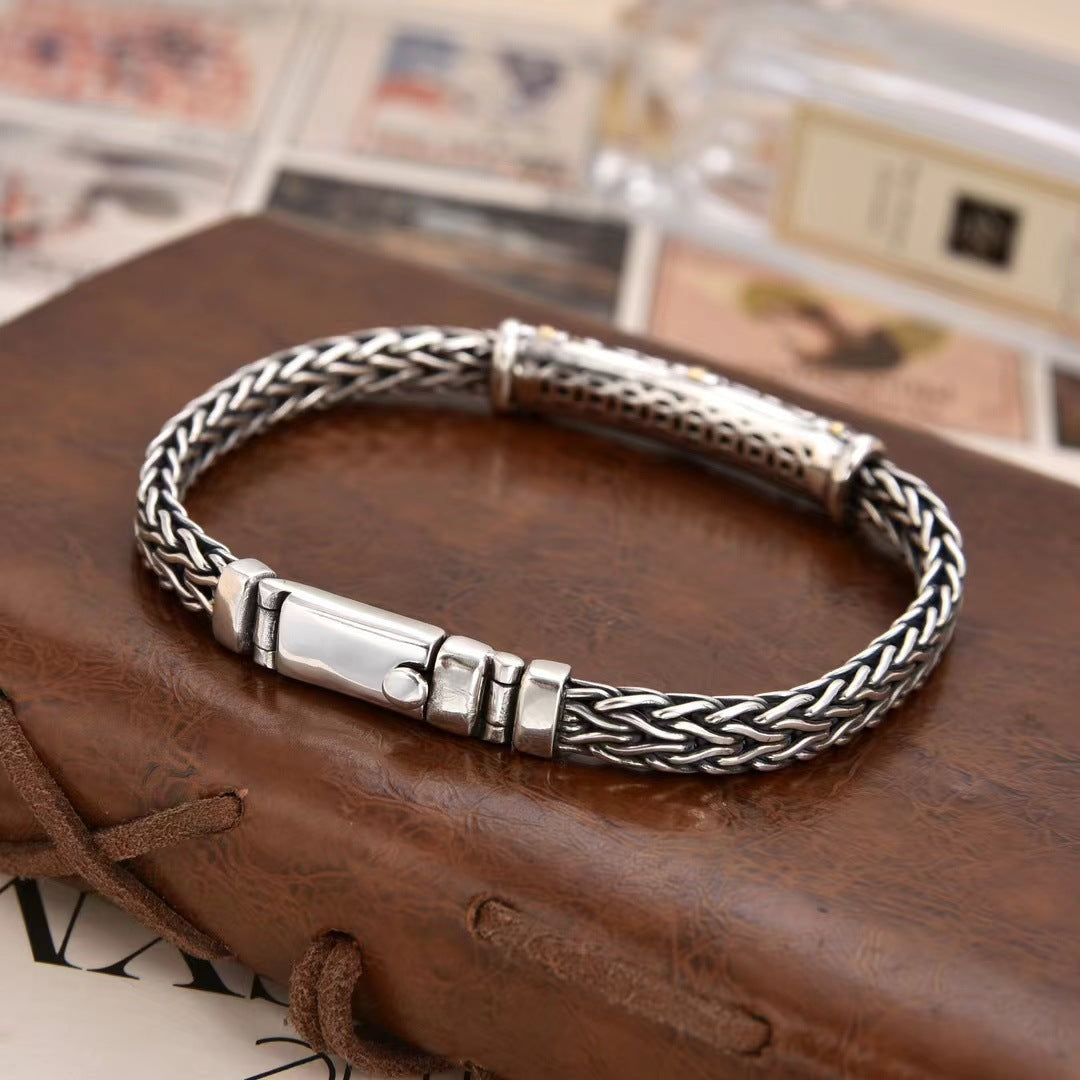 Vaynor - Woven Regal Silver Bracelet