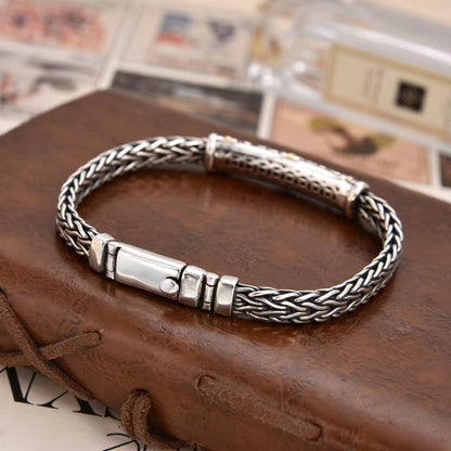 Vaynor - Woven Regal Silver Bracelet