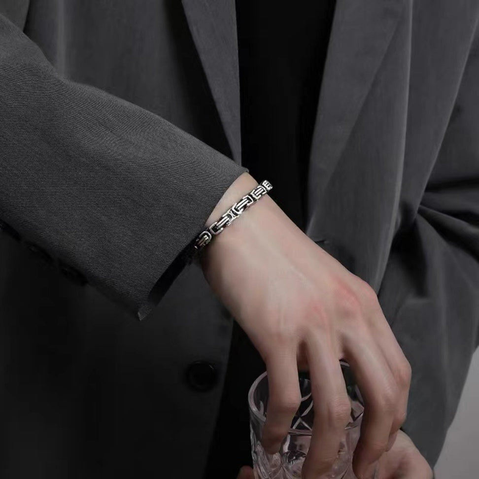 Valryn - Silver Forge | Handcrafted Men's Bracelet