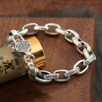 Nirvalin - Lion Crest Silver Bracelet