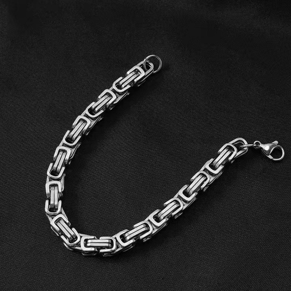 Valryn - Silver Forge | Handcrafted Men's Bracelet