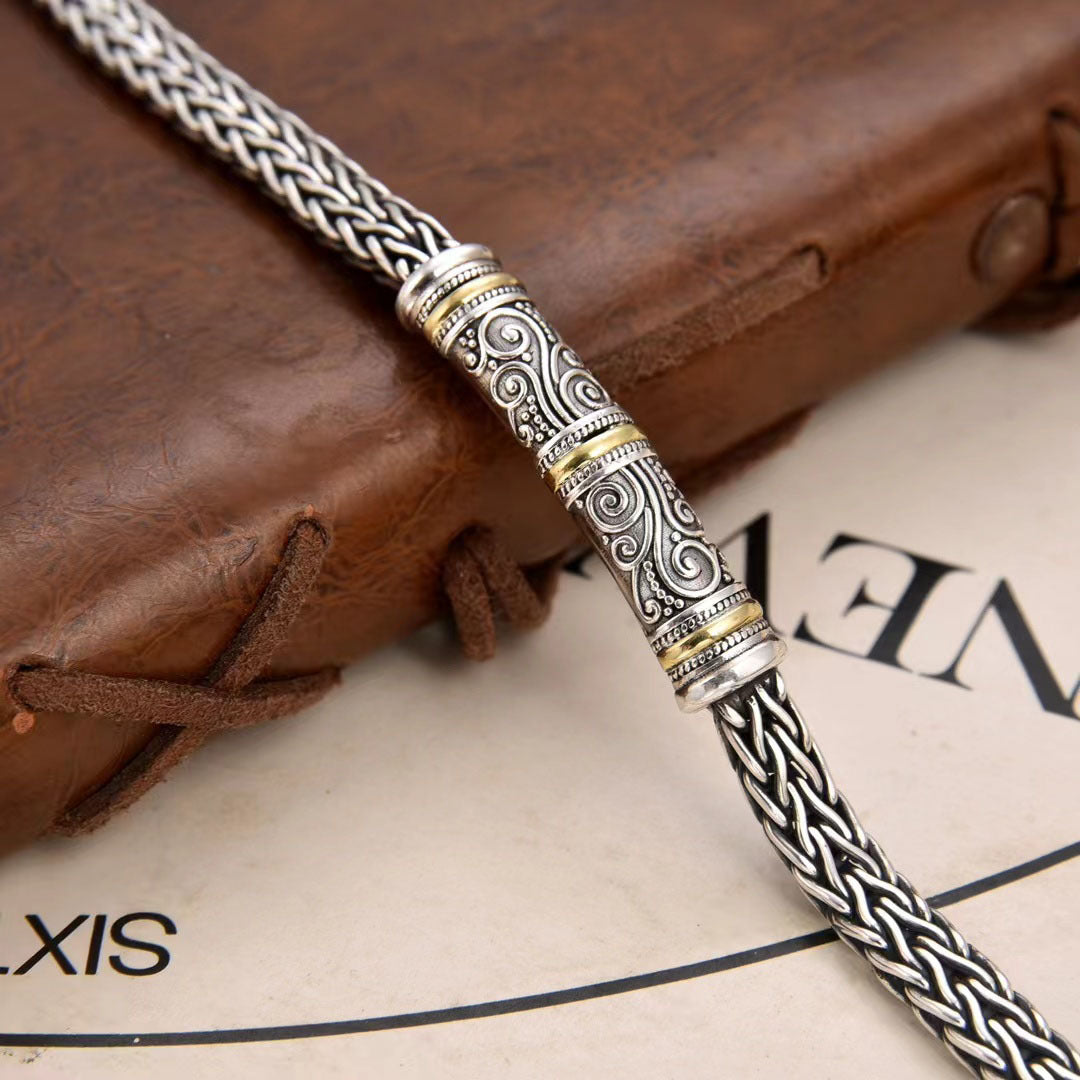 Vaynor - Woven Regal Silver Bracelet