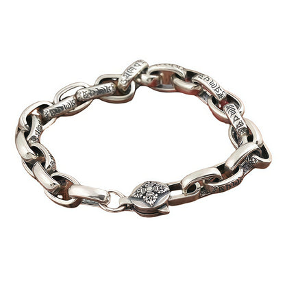 Nirvalin - Lion Crest Silver Bracelet
