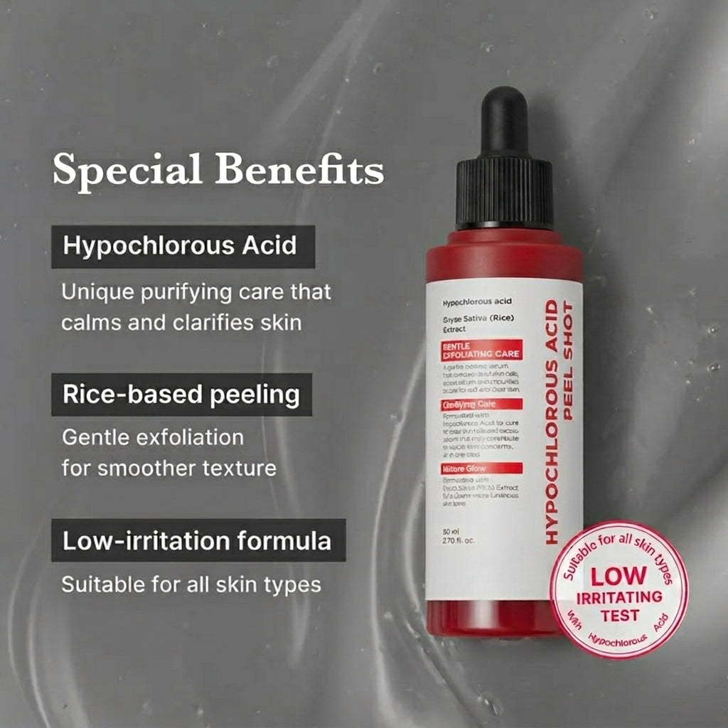 Meesue Hypochlorous Acid Peel Shot Duo with Panthenol for Exfoliation & Skin Texture