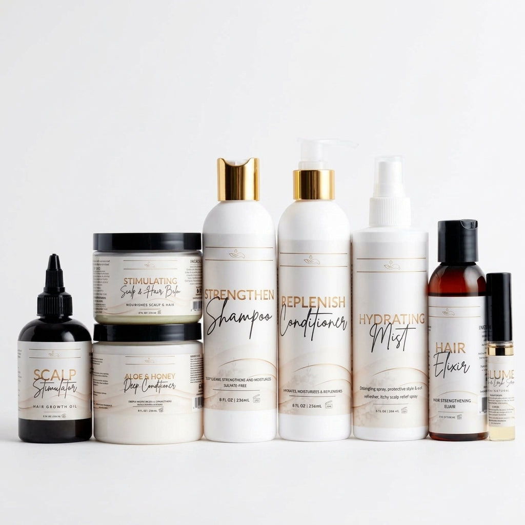 Meesue Healthy Hair Care Bundle with Scalp Stimulator, Shampoo and Conditioner