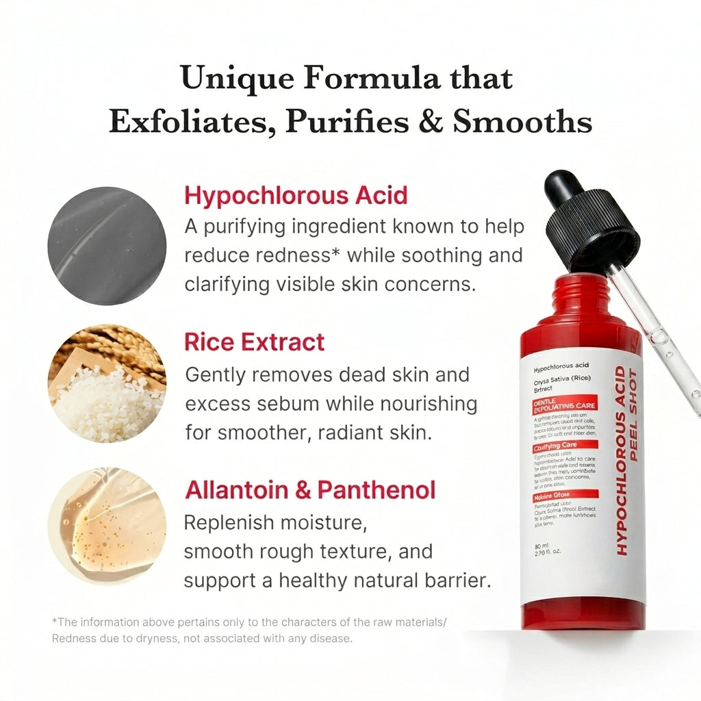 Meesue Hypochlorous Acid Peel Shot Duo with Panthenol for Exfoliation & Skin Texture