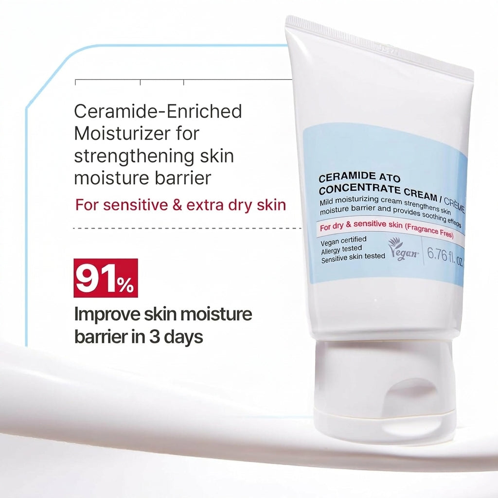 Meesue Ceramide Ato Concentrate Cream — 100-Hour Lasting Hydration for Dry and Sensitive Skin