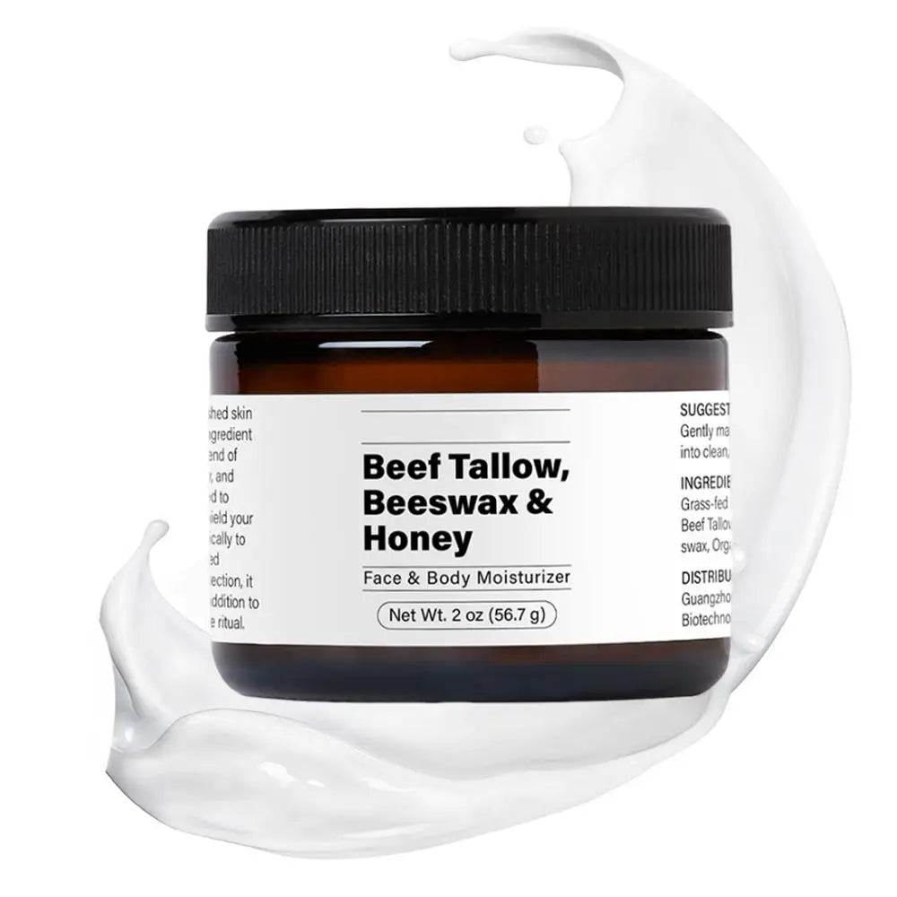 Meesue Beef Tallow Beeswax and Honey Moisturizer featuring Organic Grass-Fed Formula