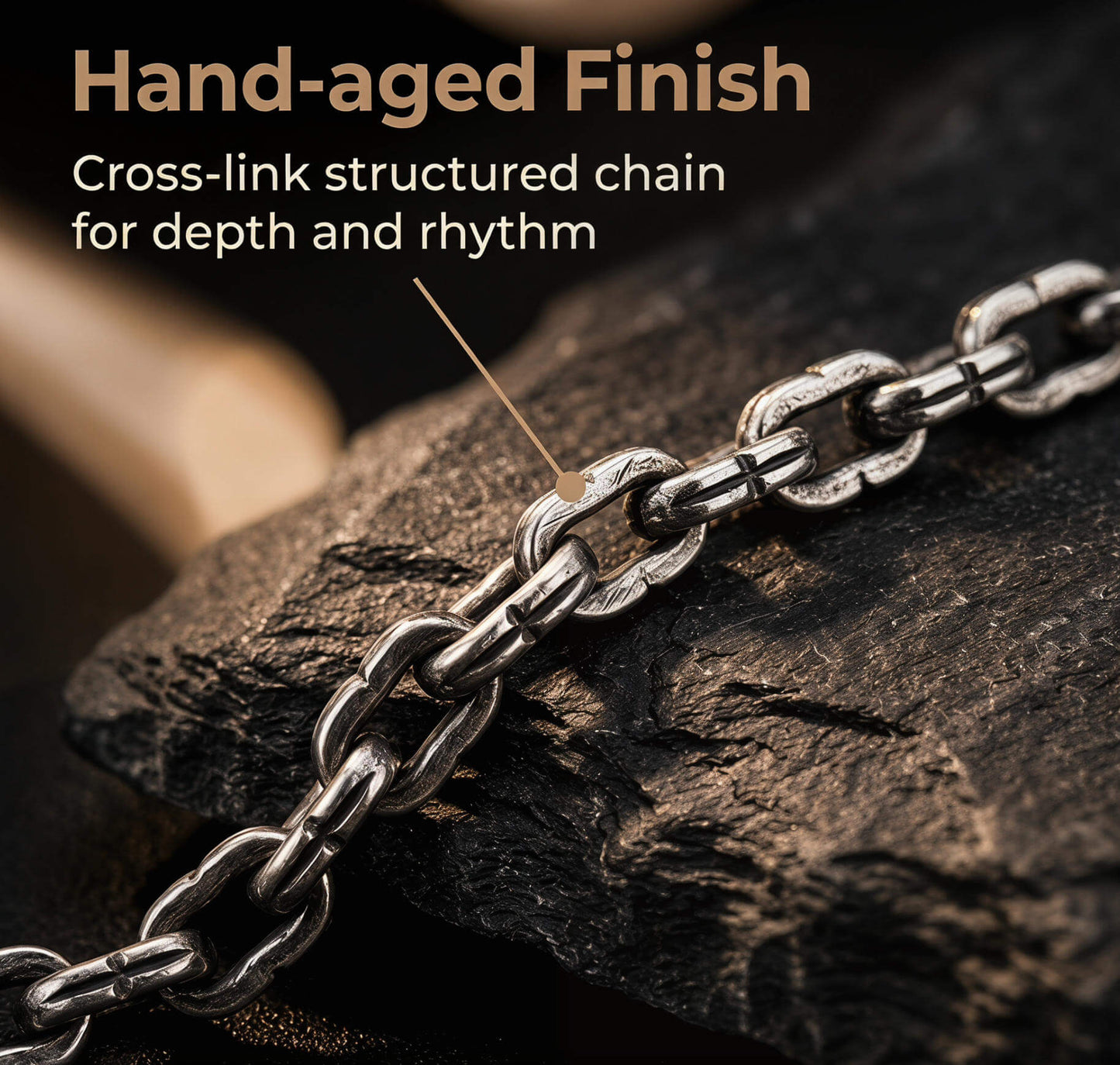 Gravem - Vintage Silver Chain Necklace for Men