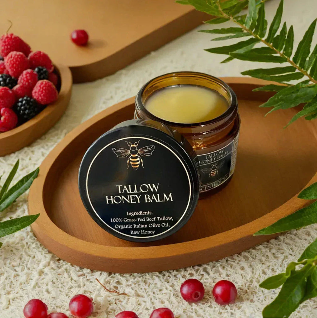 Meesue Tallow Honey Balm with Raw Honey & Olive Oil for Dry Skin