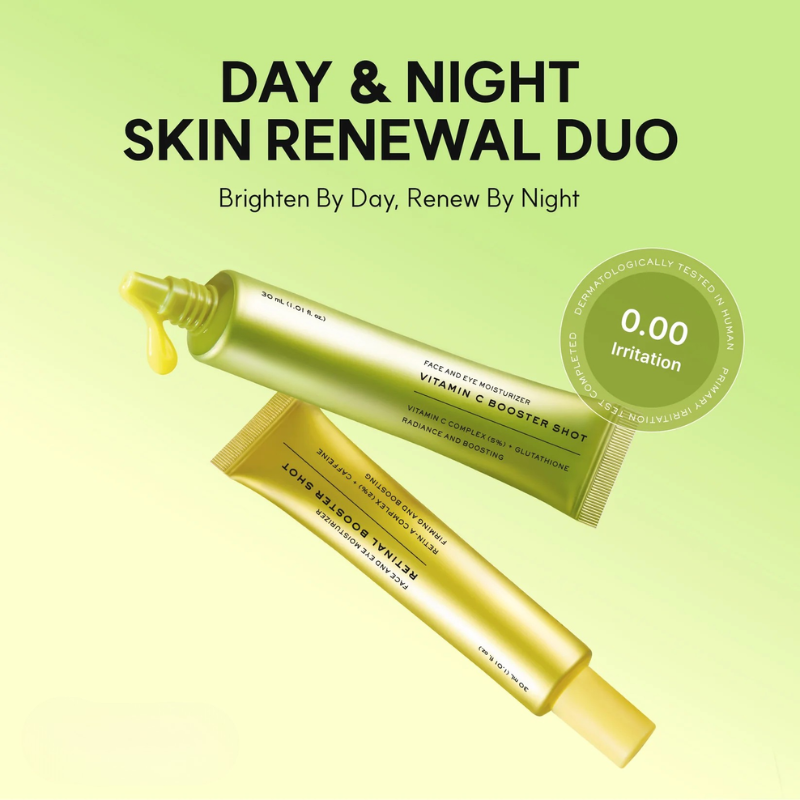 Meesue Booster Shot Vitamin C & Retinal Duo for Dark Spots, Pores & Blemishes