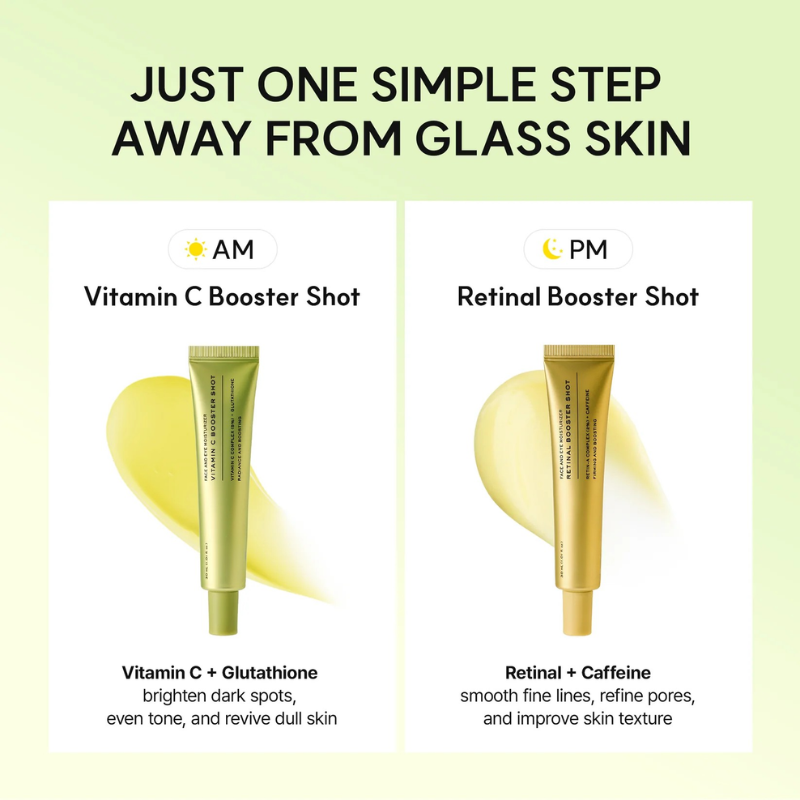 Meesue Booster Shot Vitamin C & Retinal Duo for Dark Spots, Pores & Blemishes