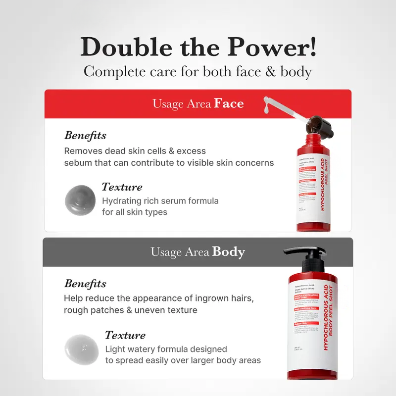 Meesue Hypochlorous Acid Peel Shot Duo with Panthenol for Exfoliation & Skin Texture