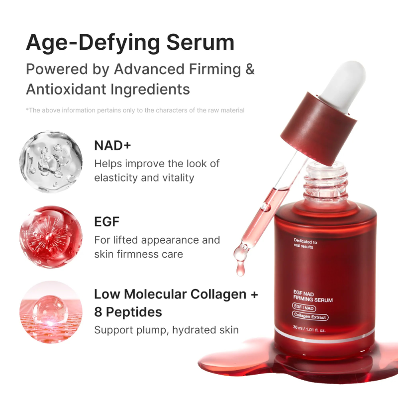 Meesue NAD+ EGF Korean Skincare Firming Serum with Collagen & Peptides for Fine Lines and Elasticity