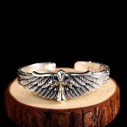 Ying -  Adjustable Cross Bangle Bracelet