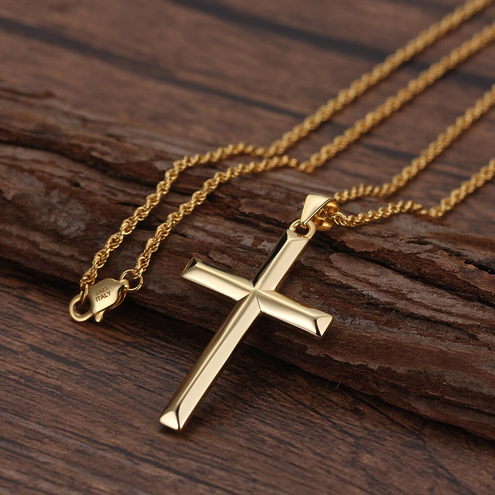 Vareth - Silver Cross Pendant Necklace