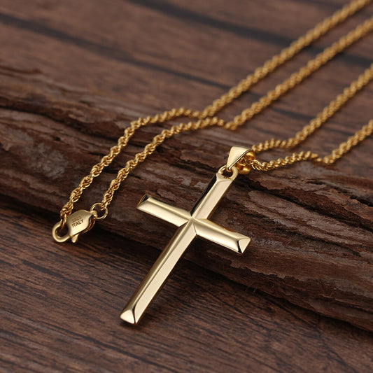 Vareth - Silver Cross Pendant Necklace