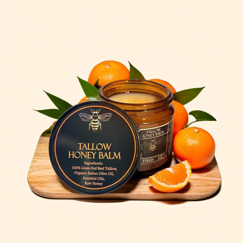 Meesue Tallow Honey Balm with Raw Honey & Olive Oil for Dry Skin