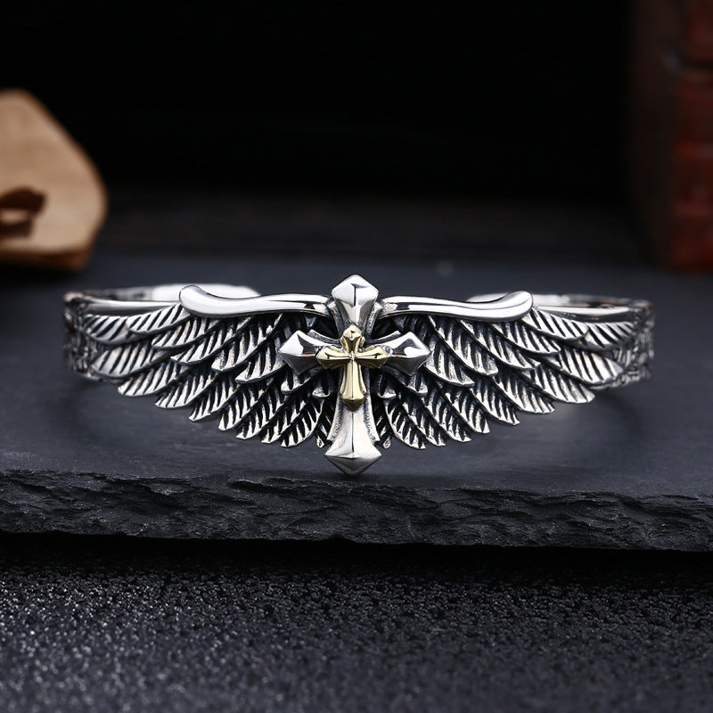 Ying -  Adjustable Cross Bangle Bracelet