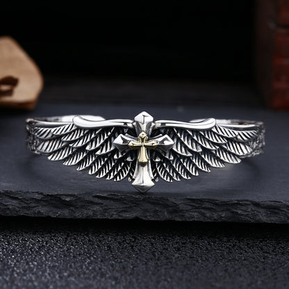 Ying -  Adjustable Cross Bangle Bracelet