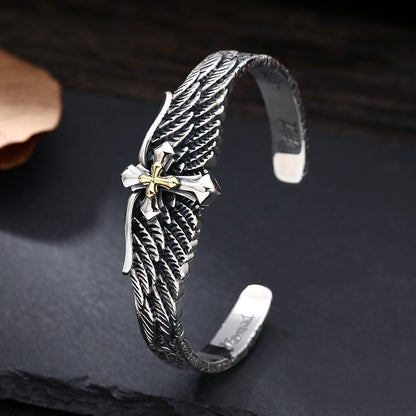 Ying -  Adjustable Cross Bangle Bracelet