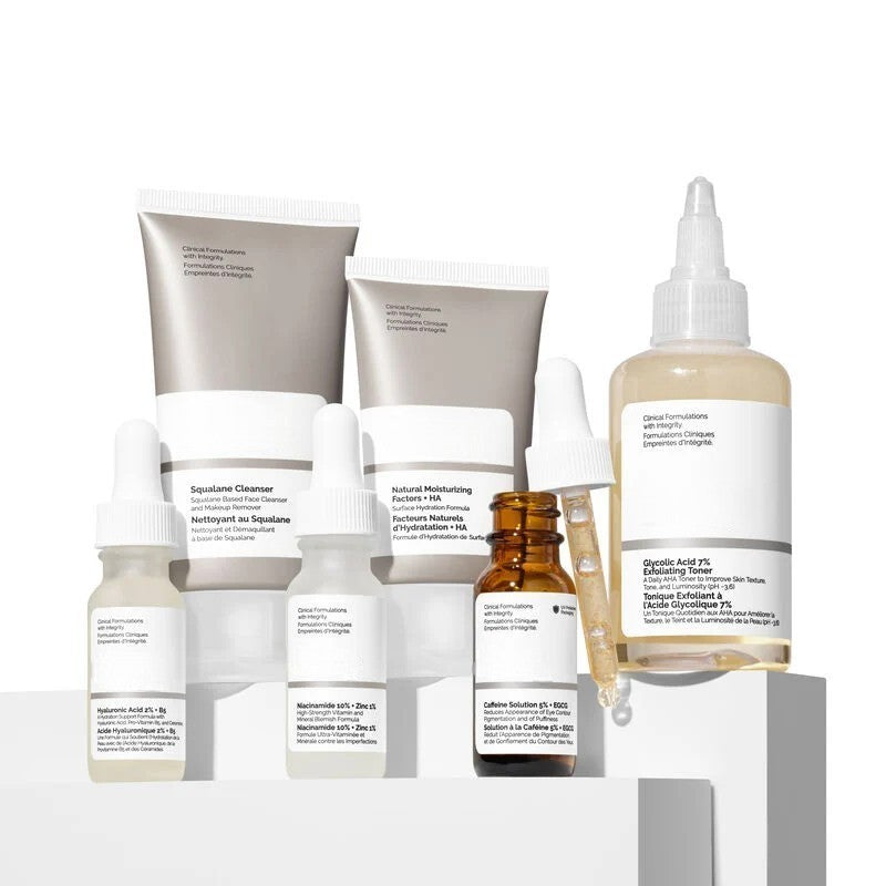 Meesue Mini Discovery Set with Cleanser, Toner, Serums and Moisturizer for Daily Routine