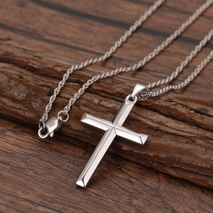Vareth - Silver Cross Pendant Necklace