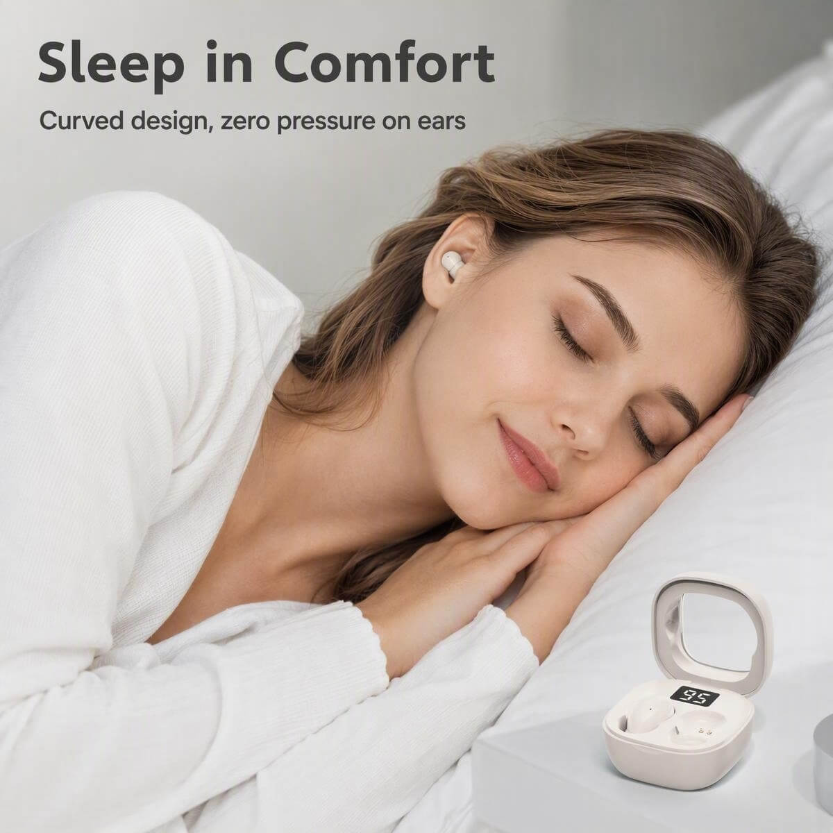 Mini Invisible Sleep Earbuds for Side Sleepers